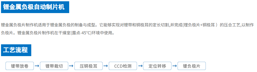 锂金属负极自动制片机